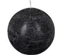 Bougie sphérique style rustique - D 10 cm - Noir Noir G