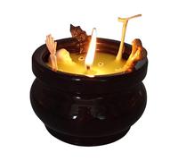 Bougie Squelette D'Halloween, Bougie Chaudron Crâne Drôle, Bougie Squelette Effrayante, Décoration De Bougie Crâne Gothique, Bougie De Ferme Vintage Pour Adultes Femmes Hommes Anniversaire Salle