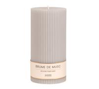 Bougie striée parfumée grise H18, 1000g 9x18x9cm Gris