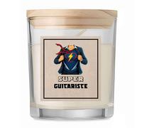 Bougie Super Guitariste | Candle| Idée Cadeau Anniversaire Famille Travail Départ Collègue Retraite Noël