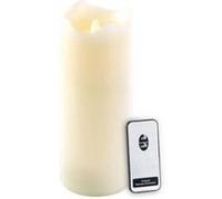 Bougie télécommandée à LED scintillante, cire véritable (22,5 cm) Blanc G