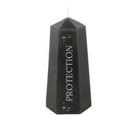 Bougie tour en cristal noir avec pierre d'obsidienne cachée - Protection et clarté intérieure pour manifestation, méditation et rituels spirituels - Durée de combustion de 30 heures, cire de paraffine