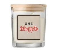 Bougie Une Echappee - Candle - Idée Bougie Décorative Cadeau Anniversaire Fête Original Famille Travail Départ Collègue Retraite Noël. - Gris&Rouge - 2