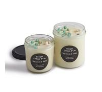 Bougie VACANCES A TAHITI - Parfum Monoï et amazonite - Bougie parfumée artisanale en cire de soja -