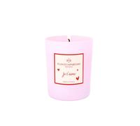 Bougie Végétale Je t'aime - 180g - Cire de Soja Naturelle - Parfum Fleur de Coton & Pivoine - Fabriquée en Provence - Cadeau Romantique - Longue Durée - Made in France