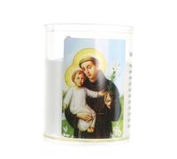 Bougie veilleuse de Saint Antoine avec prière