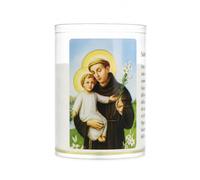 Bougie veilleuse de Saint Antoine avec prière - Bougie Chrétienne - Culte Chrétien en