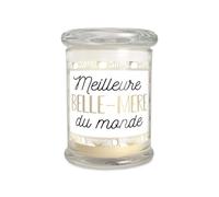 Bougie verre coton meilleure belle mere du monde