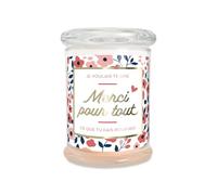 Bougie verre jasmin merci pour tout