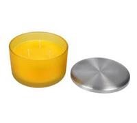 bougie verrine ø13*h8.5cm tropical parfum ananas des iles Jaune G