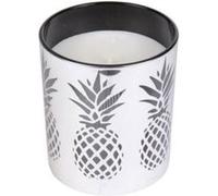 Bougie verrine ananas - 9 x 10 cm - Argent - Ambré Argent G