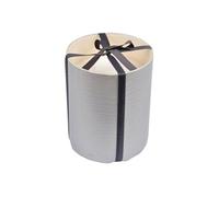 Bougie verrine croco - 12 x 15 cm - Argent - Ambré Argent