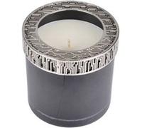 Bougie capuchon dentelle - 10 x 10 cm - Noir - Ambré Noir