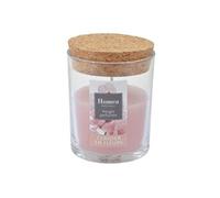 Homéa, Bougie Verrine avec Couvercle Liege D7 x 8,7 cm Essentiel Parfum Cerisier en Fleurs