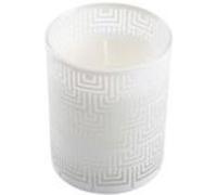 Bougie verrine parfumée - Graphic ethnic - D 8 cm x H 10 cm - Blanc Blanc G