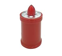 Bougie votive Led 12,9 cm, Durée 60 jours, rouge avec lumière clignotante rouge