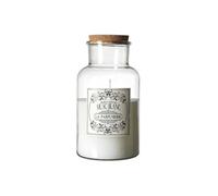AltoBuy Bougie XXL en Verre avec Couvercle en liège Senteur musc Blanc (H25,5 cm)