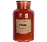 Bougie XXL en verre marron parfum ambre (H25,5cm) - Altobuy Marron G