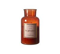 Bougie XXL en verre marron parfum pivoine (H25cm) - - ALTOBUY Marron G
