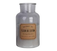Bougie XXL en verre parfum fleur de coton (H25,5cm)