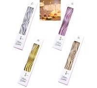 Bougies,24 pièces Bougies de Gâteau en Spirale,Bougies d'anniversaire Torsadées,Longue Chandelle pour anniversaire,Bougies de Cupcake décoration de fête de mariage