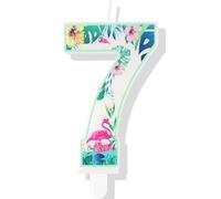Bougies 7e anniversaire flamant rose, bougies chiffre 7 pour gâteau, décorations de gâteau d'anniversaire pour garçons et filles