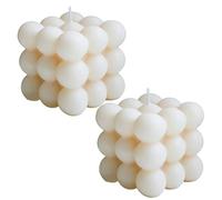 Bougies à Bulles Décoratives,2 PCS Bougie Boule en Cire de Soja Naturelle & Cire d'Abeille - Bougie Parfumée Relaxante pour Décoration Intérieure, Chambre (Aesthetic, Aromathérapie, Fait à Main)