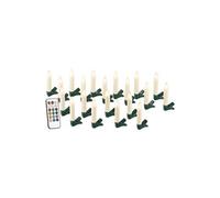 Bougies à LED pour sapin de Noël avec télécommande infrarouge - x20 - blanc