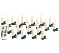 Bougies à LED pour sapin de Noël avec télécommande infrarouge - x20 - blanc Blanc