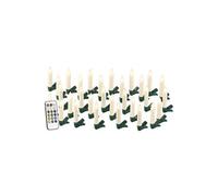 Bougies à LED pour sapin de Noël avec télécommande infrarouge - x30 - blanc