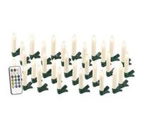 Bougies à LED pour sapin de Noël avec télécommande infrarouge - x30 - blanc