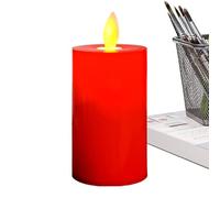 Bougies à mèche mobile,Bougies sans flamme à mèche mobile rouge, piliers sans flamme vacillantes rouges | Fausses bougies pour Noël, pièce maîtresse de mariage, bougies LED, décoration de la ma