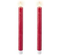Bougies à piles - Lumineo - Lot de 2 - 24,1 cm - Cire réaliste - Flamme blanche chaude