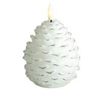 Bougies à Pommes de Pin sans Flamme,Bougies à Pommes de Pin avec Mèche Vacillante Alimentées par Piles,Décoration Festive D'Hiver Et De Fêtes - pour Table Bureau Bibliothèque Cheminée