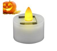 Bougies À Thé À Énergie Solaire, Lot De 2 Bougies Solaires Extérieures, Bougie Solaires D'extérieur Étanches, LED Réutilisable Sans Flamme, Lampe LED Sans Flamme Pour L'extérieur, Mariage, Domestico