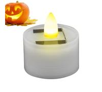 Bougies À Thé À Énergie Solaire, Lot De 2 Bougies Solaires Extérieures, Bougie Solaires D'extérieur Étanches, LED Réutilisable Sans Flamme, Lampe LED Sans Flamme Pour L'extérieur, Mariage, Domestico