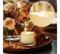 Bougies à thé sans flamme, bougies à LED, bougies de prière alimentées par pile, convenant pour les cadeaux d'Halloween, de la Saint-Valentin, du Nouvel An, la décoration de table de mariage, bougies 