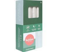 Bougies à tige, blanc nuageux, BOLSIUS Essentials, 20/170 mm, durée de combustion env. 5h, 8 pièces par emballage, bougies torpille, bougies de dîner