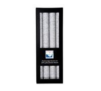 Bougies à tige en stéarine, 22/250 mm, gris, KERZENFARM HAHN, durée de combustion env. 10h, 4 pièces par emballage