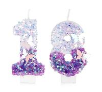 Bougies Anniversaire 18 ans, Papillon Bougies Anniversaire, Violet Bougies d'anniversaire Personnalisées, Décorations de Anniversaires Gâteaux pour Enfants Adulte