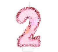 Bougies Anniversaire 2 ans, Papillon Bougies Anniversaire, Pink Bougies d'anniversaire Personnalisées, Décorations de Anniversaires Gâteaux pour Enfants Adulte