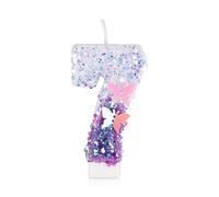 Bougies Anniversaire 7 ans, Papillon Bougies Anniversaire, Violet Bougies d'anniversaire Personnalisées, Décorations de Anniversaires Gâteaux pour Enfants Adulte