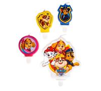 Bougies anniversaire - AMSCAN - Pat' Patrouille - Multicolore - Lot de 4 - Sous licence officielle