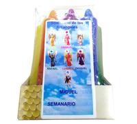 BOUGIES ARCHANGES - Bougies hebdomadaires des Archanges - Une bougie pour chaque jour de la semaine. Archanges Michael, Gabriel, Uriel, Chamuel, Raphaël, Jofiel, et Zadkiel. Rituel de pétition et de