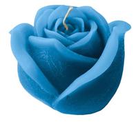Bougies artisanales - Bourgeon de rose - Couleur Dusty Blue- Non Parfumée - 8 x 8 cm - Avec Sac Cadeau - Cereria Di Giorgio