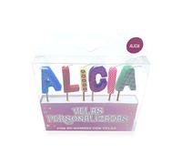 Bougies avec nom pour fête et anniversaire (Alice)