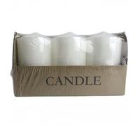 Bougies Bougie cylindrique blanche, parfaite pour les mariages et les célébrer,Bougie pilier blanche, inodore, bougie d’urgence Grande (6, 6cmX10cm)