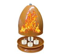 Bougies chauffe-plat - 17,5 x 27 cm / 6,89 x 10,63 pouces, four bougie chauffe-plat de bureau | Bougies métalliques de table Heatér | Téa lìght four, metal téa lìght caņdle heatér pour l'intérieur