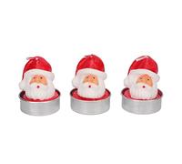 Bougies Chauffe-Plat de Noël, 3 Bougies Chauffe-Plat Père Noël, Durée de Combustion 4-5 Heures, Ajoute Une Ambiance Festive, Idéales pour Noël, Mariages, Fêtes, Bougies