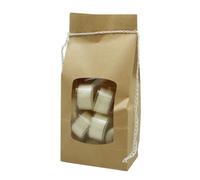Bougies chauffe-plat DONAU HOME en cire naturelle, crème, 18 pièces, 7 heures de combustion, qualité supérieure, véganes, sans parfum